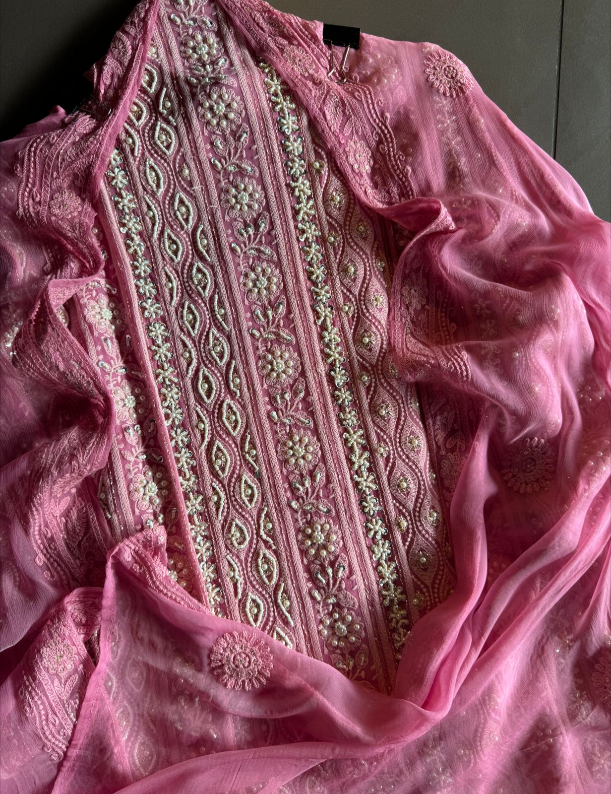 Pure Georgette Suits with Handwork done (Pearl work)